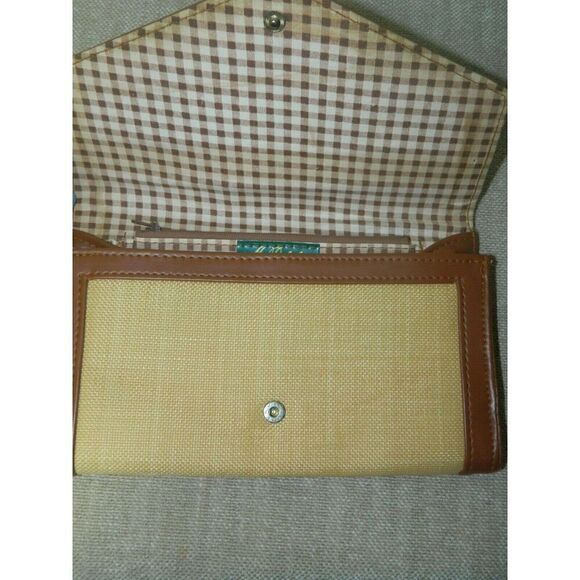 Vintage Mr. Ralph Clutch Purse Brown Straw Made In British Hong Kong - Picture 3 of 6